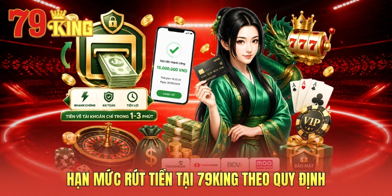Hạn mức rút tiền tại 79king theo quy định
