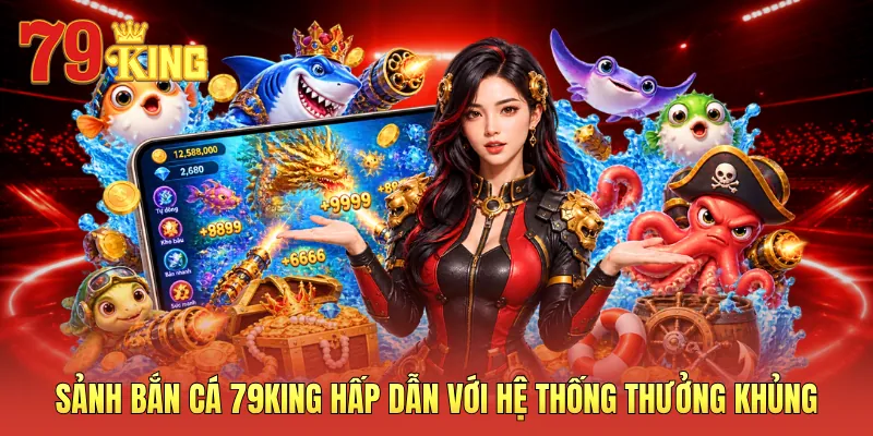 Sảnh bắn cá 79KING hấp dẫn với hệ thống thưởng khủng